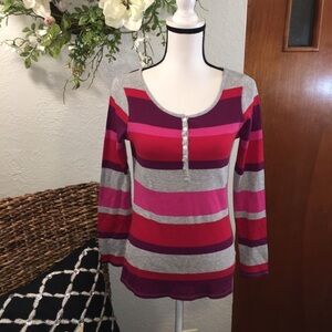 Old Navy striped thermal top